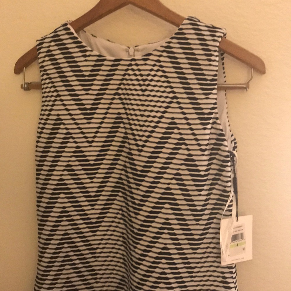 Calvin Klein NWT Black and White Pattern Dress
